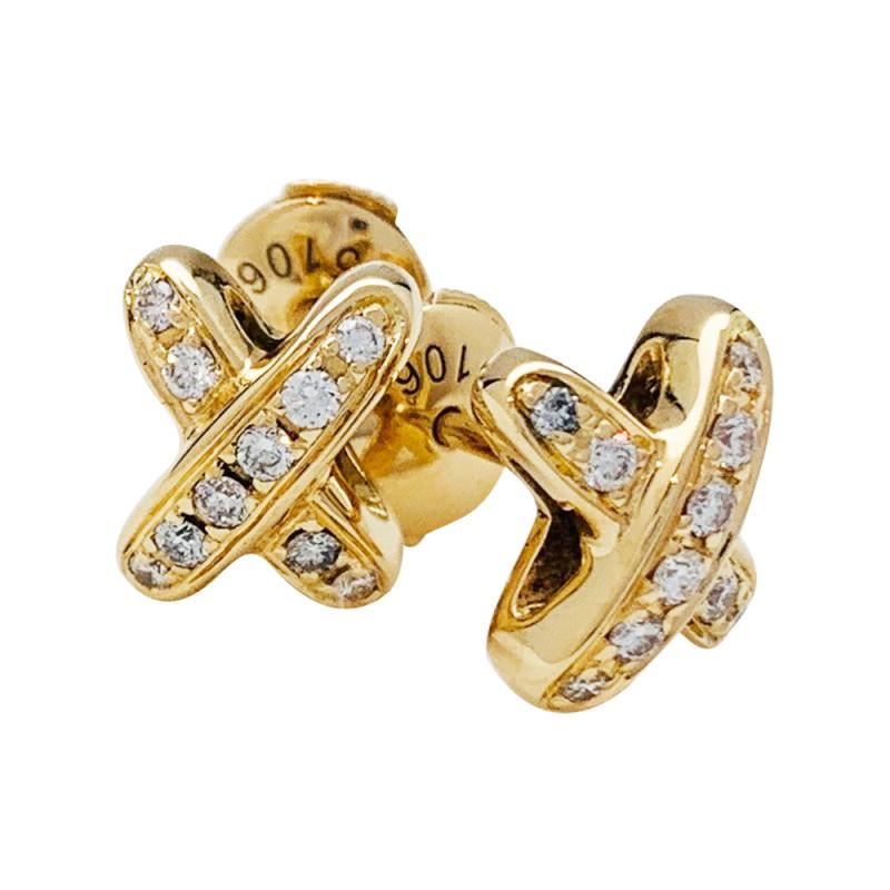 [Kincade Jewelrys]JEUX DE GOLD DIAMOND EARRINGS