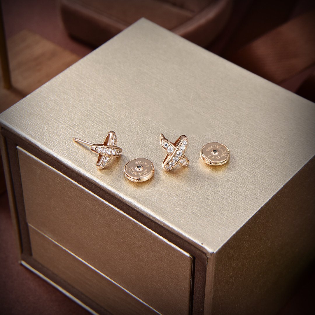 [Kincade Jewelrys]JEUX DE GOLD DIAMOND EARRINGS
