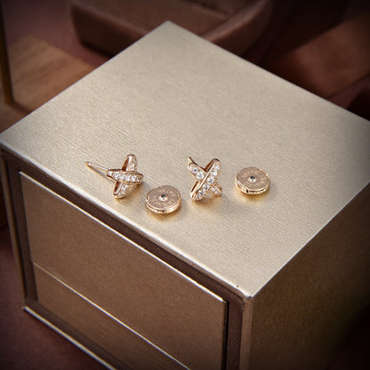 [Kincade Jewelrys]JEUX DE GOLD DIAMOND EARRINGS