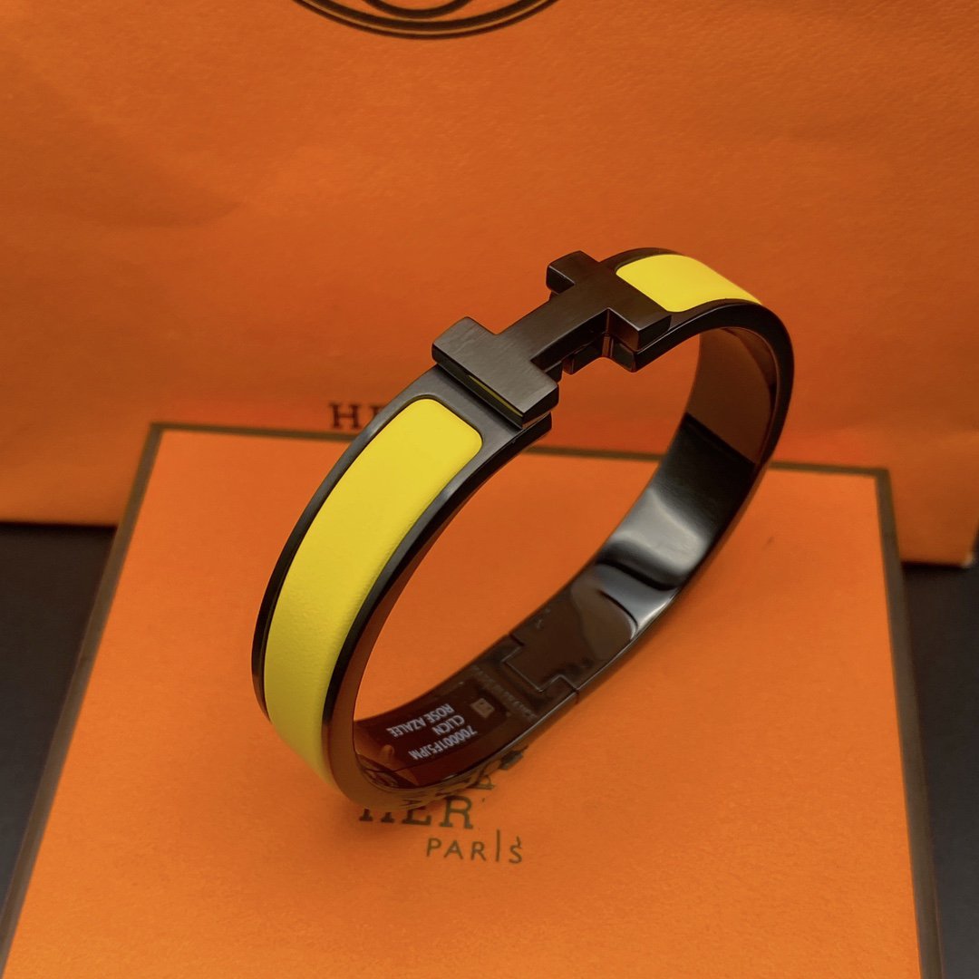 [Kincade Jewelrys]CLIC HM SO BLACK YELLOW BRACELET