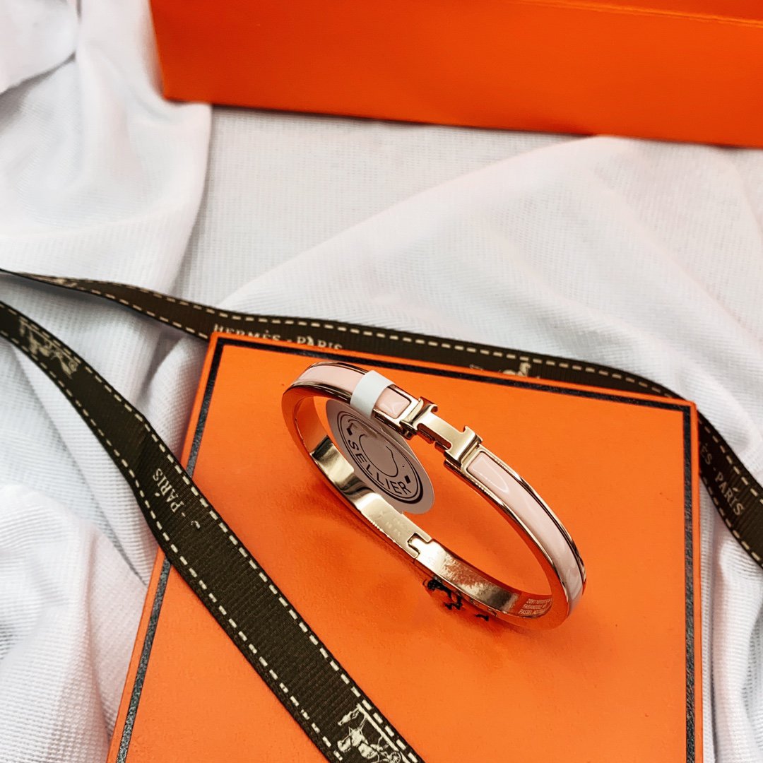 [Kincade Jewelrys]CLASSIC HM CLIC  PINK 8MM ENAMEL BRACELET