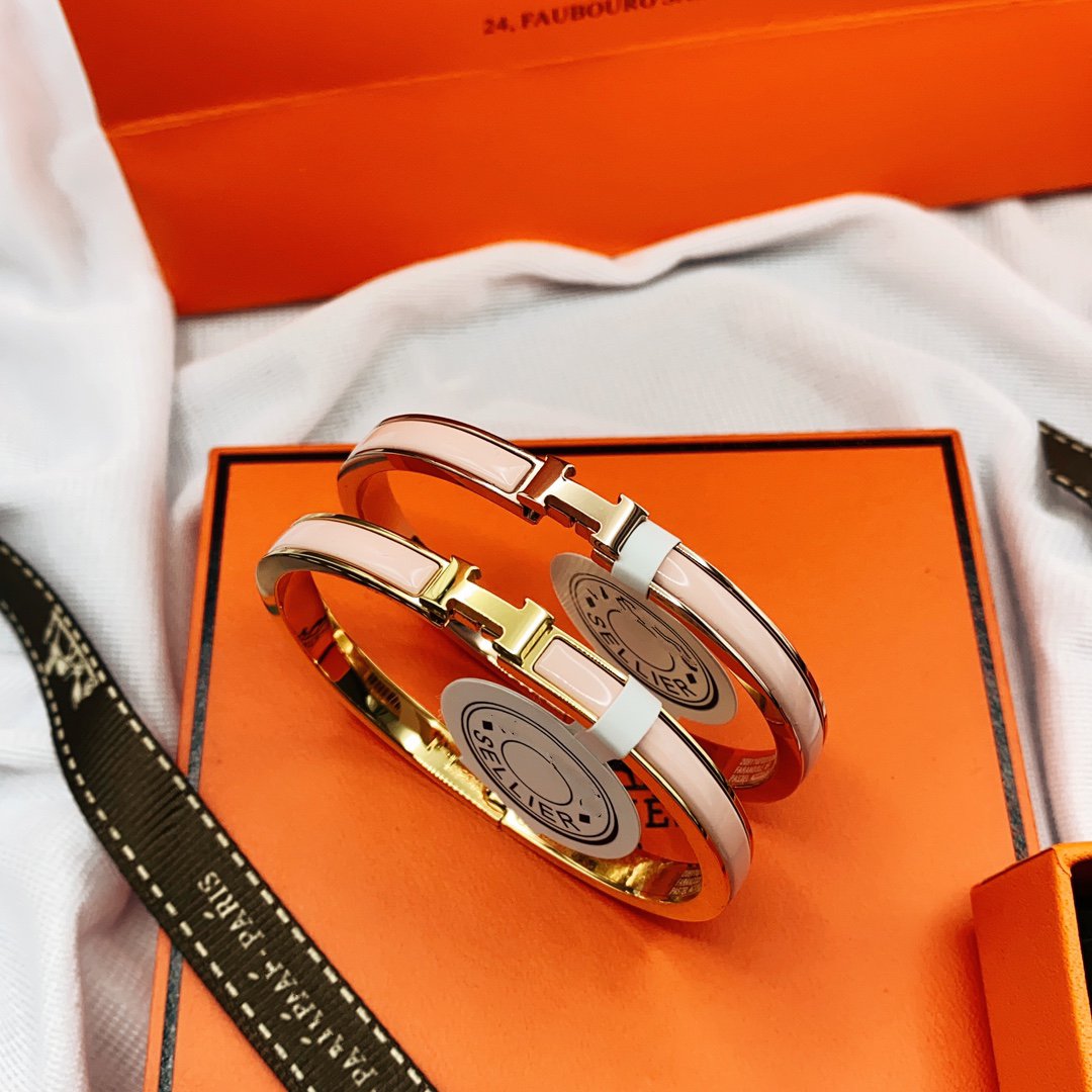 [Kincade Jewelrys]CLASSIC HM CLIC  PINK 8MM ENAMEL BRACELET