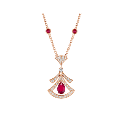 [Kincade Jewelrys]DREAM NECKLACE CARNELIAN DIAMOND PINK GOLD