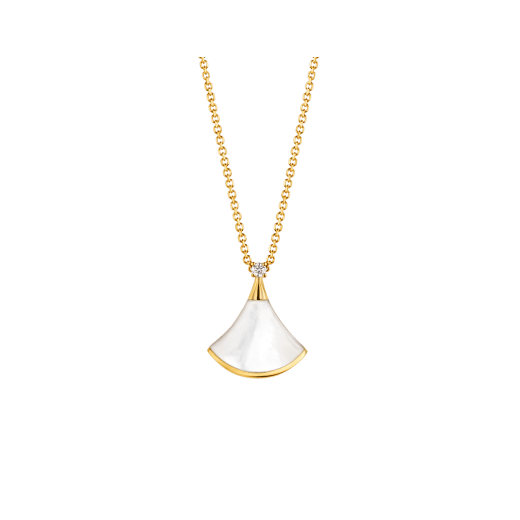 [Kincade Jewelrys]DREAM NECKLACE WHITE MOP GOLD 1 DIAMOND