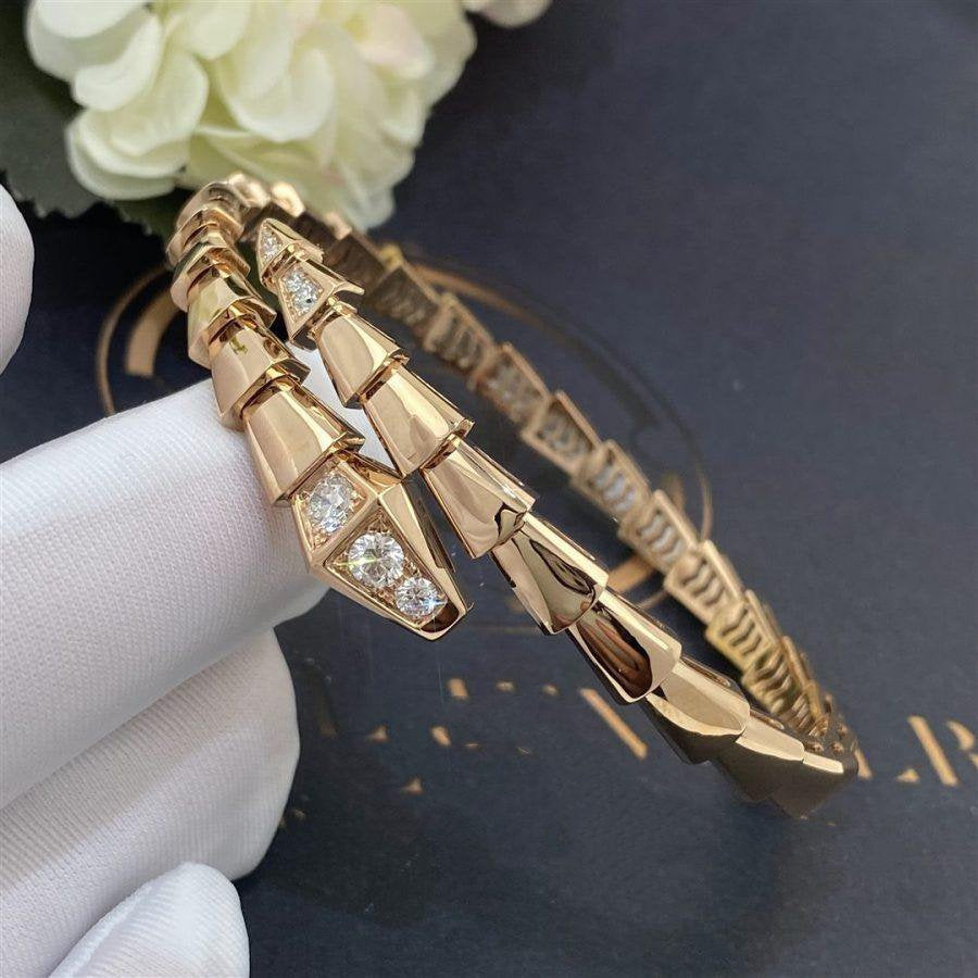 [Kincade Jewelrys]SERPENTI BRACELET DIAMONDS PINK GOLD