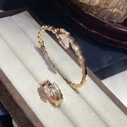 [Kincade Jewelrys]SERPENTI BRACELET DIAMONDS PINK GOLD