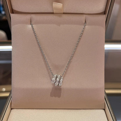 [Kincade Jewelrys]SERPENTI  NECKLACE DOUBLE RING DIAMOND