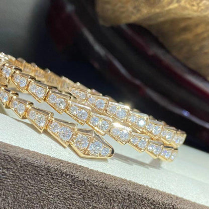 [Kincade Jewelrys]SERPENTI BRACELET GOLD DIAMOND DOUBLE ROW