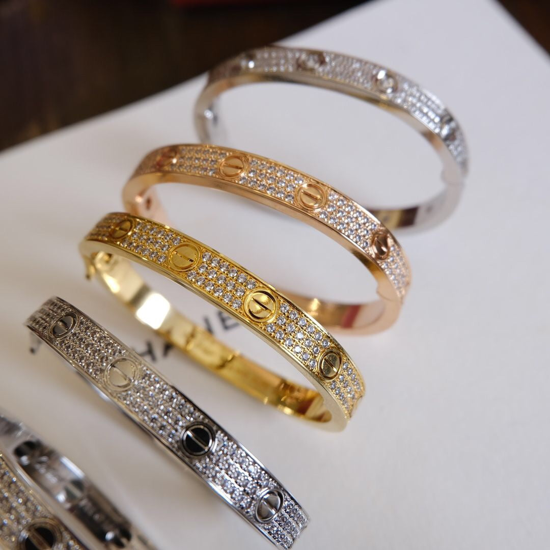 [Kincade Jewelrys]LOVE BRACELET 6.1MM DIAMOND-PAVED