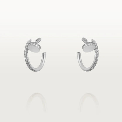 [Kincade Jewelrys]JUSTE EARRINGS 12.75MM SILVER DIAMOND