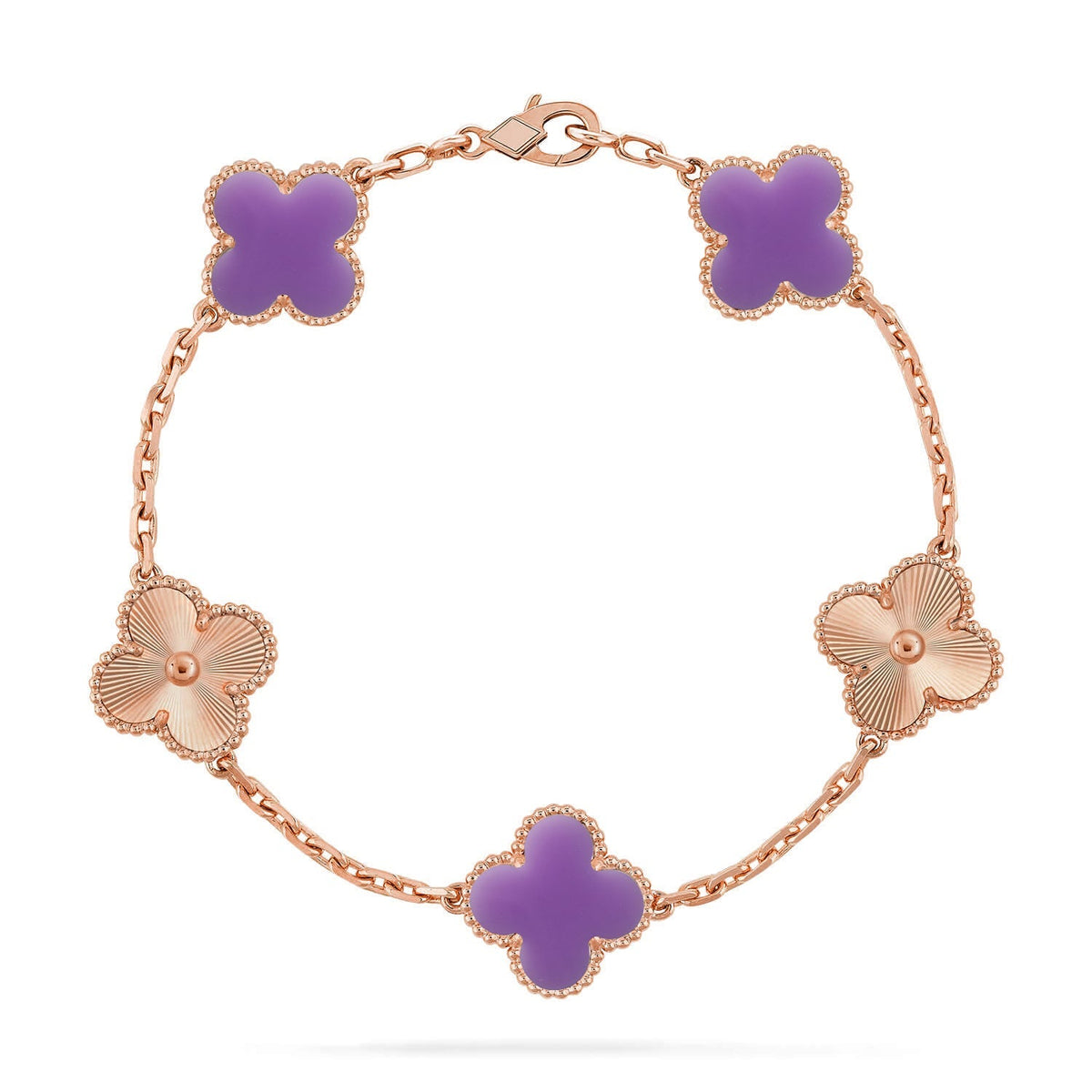 [Kincade]CLOVER 5 MOTIF LIGHT PURPLE BRACELET COLLECTION
