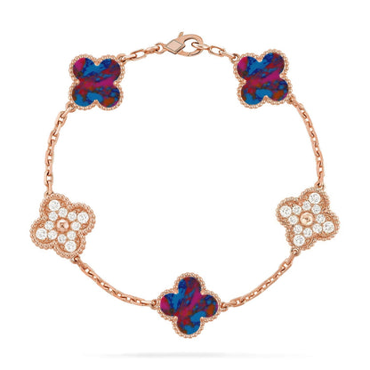 [Kincade]CLOVER 5 MOTIF COLOR GEMSTONES BRACELET COLLECTION