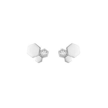 [Kincade Jewelrys]BEE LOVE SILVER DIAMOND EARRINGS