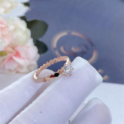 [Kincade Jewelrys]BEE LOVE RING PINK GOLD 1 DIAMOND