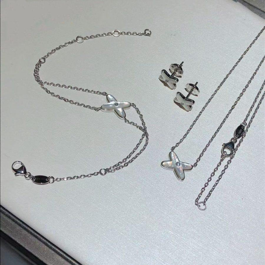 [Kincade Jewelrys]JEUX BRACELET WHITE MOP SILVER 1 DIAMOND