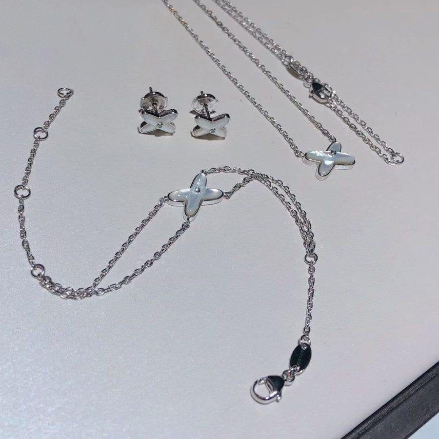 [Kincade Jewelrys]JEUX BRACELET WHITE MOP SILVER 1 DIAMOND