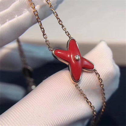 [Kincade Jewelrys]JEUX BRACELET CARNELIAN PINK GOLD 1 DIAMOND