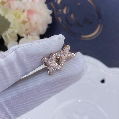 [Kincade Jewelrys]JEUX DE PINK GOLD DIAMOND EARRINGS