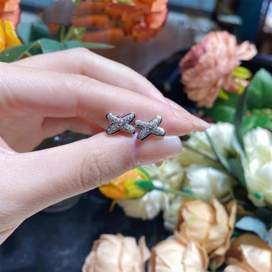 [Kincade Jewelrys]JEUX DE SILVER DIAMOND EARRINGS