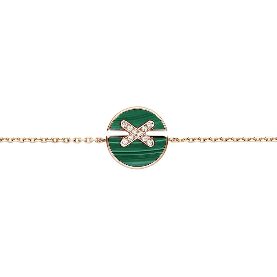 [Kincade Jewelrys]JEUX DE BRACELET MALACHITE PINK GOLD DIAMONDS