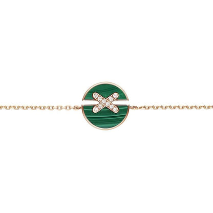 [Kincade Jewelrys]JEUX DE BRACELET MALACHITE PINK GOLD DIAMONDS