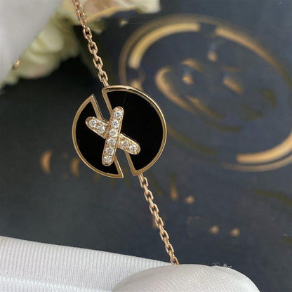 [Kincade Jewelrys]JEUX DE BRACELET ONYX PINK GOLD DIAMOND