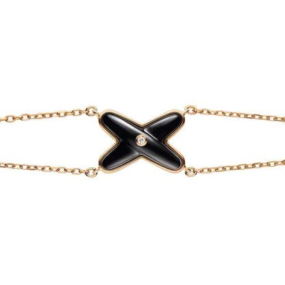 [Kincade Jewelrys]JEUX BRACELET ONYX PINK GOLD 1 DIAMOND