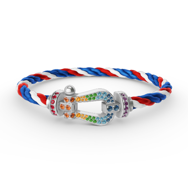 [Kincade Jewelrys]FORC LARGE HORSESHOE  COLORED DIAMOND BRACELET SILVER