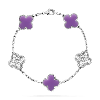 [Kincade]CLOVER 5 MOTIF LIGHT PURPLE BRACELET COLLECTION