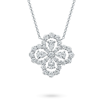 [Kincade Jewelrys]LOOP NECKLACE FULL MOTIF DIAMOND 16MM MULTIPLE COLORS