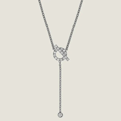 [Kincade Jewelrys]FINESSE SILVER DIAMOND NECKLACE