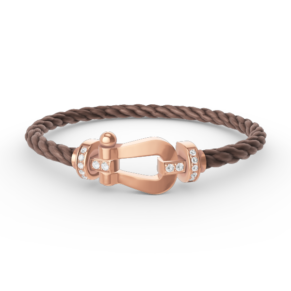 [Kincade Jewelrys]FORCE LARGE HORSESHOE HALF DIAMOND BRACELET ROSE GOLD