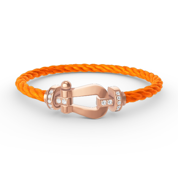 [Kincade Jewelrys]FORCE LARGE HORSESHOE HALF DIAMOND BRACELET ROSE GOLD