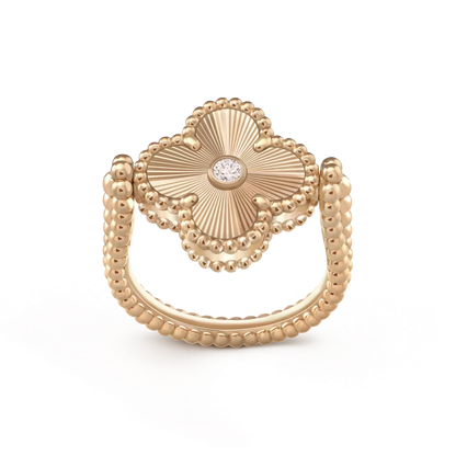 [Kincade Jewelrys]CLOVER RIVERSIBLE ROSE GOLD RING