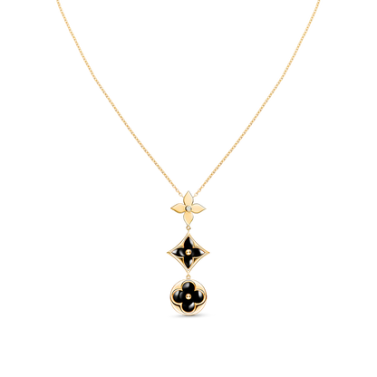 [Kincade Jewelrys]STAR AND SUN ONYX PINK GOLD NECKLACE