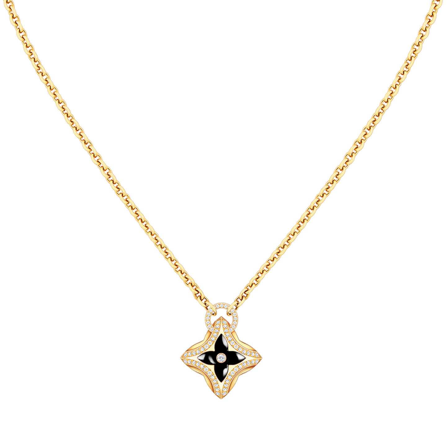 [Kincade Jewelrys]STAR PEDANT PINK GOLD DIAMOND NECKLACE