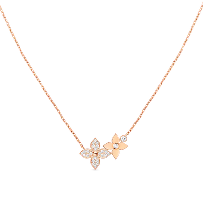 [Kincade Jewelrys]STAR BLOSSOM NECKLACE PINK GOLD DIAMONDS