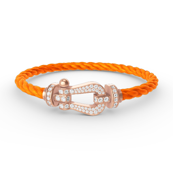 [Kincade Jewelrys]FORCE LARGE HORSESHOE FULL DIAMOND BRACELET ROSE GOLD