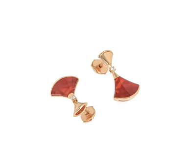 [Kincade Jewelrys]DREAM Carnelian PINK GOLD EARRINGS