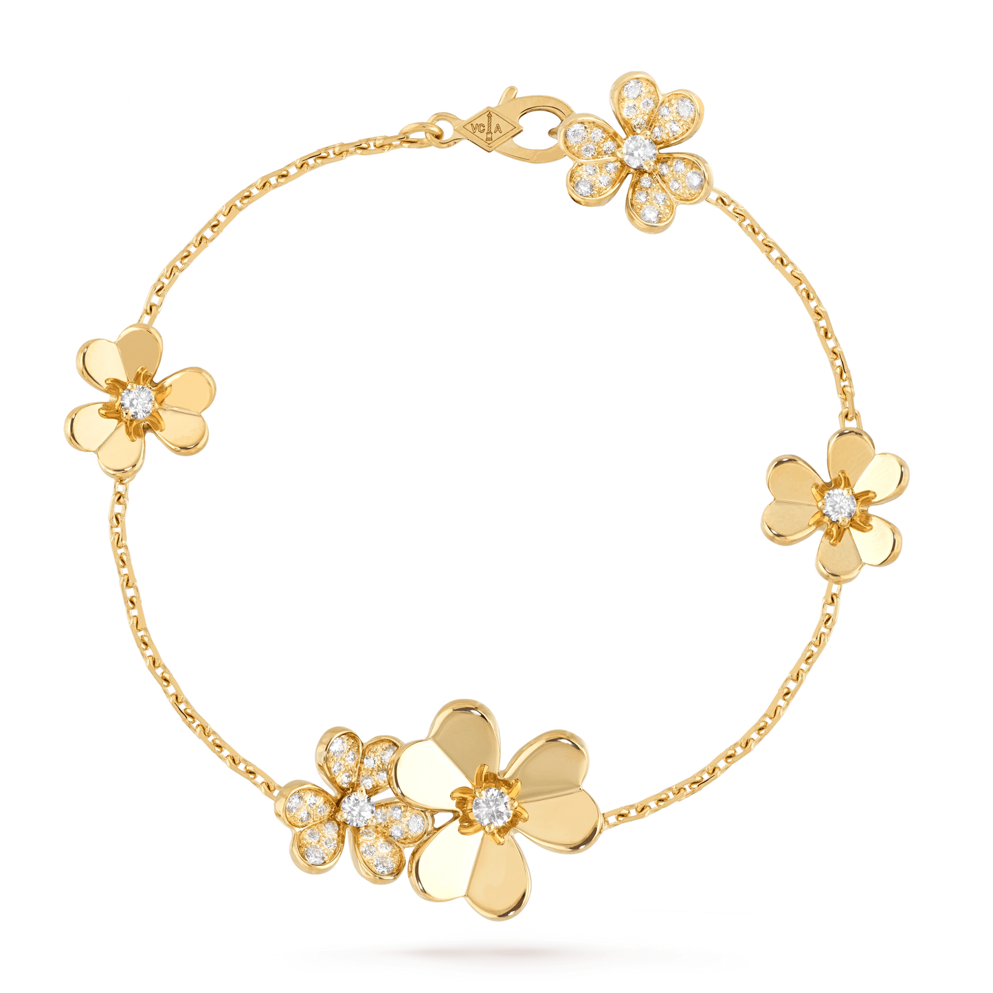 [Kincade Jewelrys]FRIVOLE GOLD 5 FLOWERS BRACELET