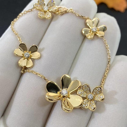 [Kincade Jewelrys]FRIVOLE GOLD 5 FLOWERS BRACELET