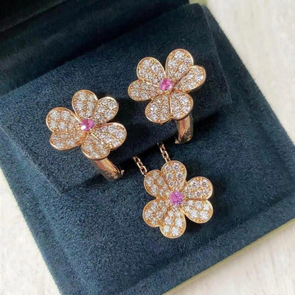 [Kincade Jewelrys]FRIVOLE ROSE GOLD FLOWER DIAMOND NECKLACE