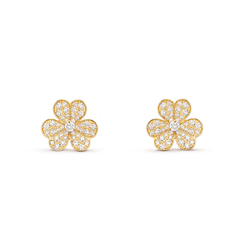 [Kincade Jewelrys]FRIVOLE GOLD FLOWER DIAMOND EARRINGS