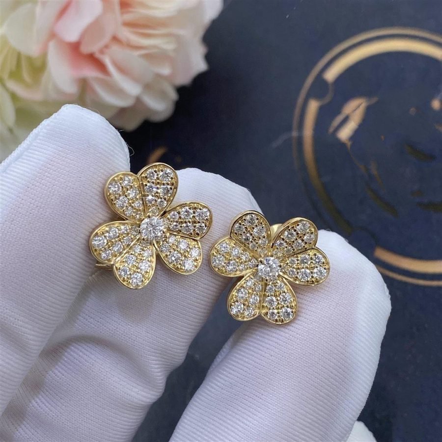 [Kincade Jewelrys]FRIVOLE GOLD FLOWER DIAMOND EARRINGS