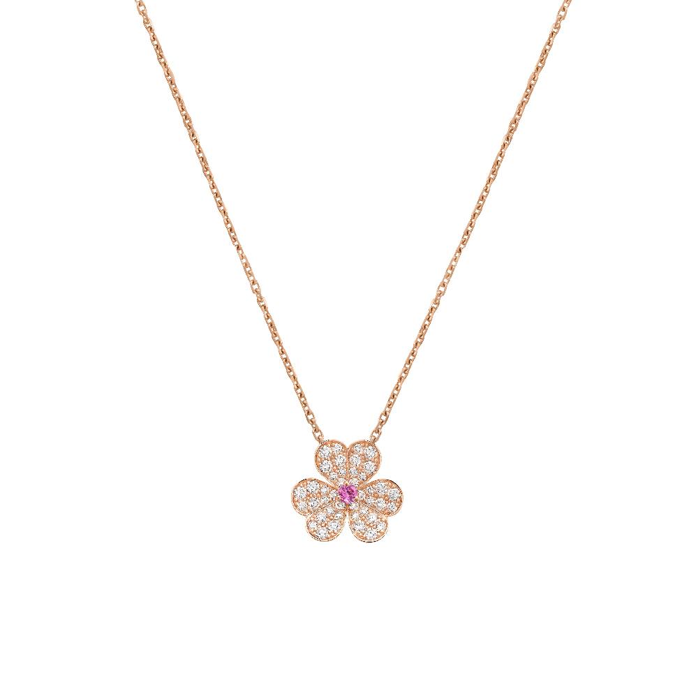 [Kincade Jewelrys]FRIVOLE ROSE GOLD FLOWER DIAMOND NECKLACE