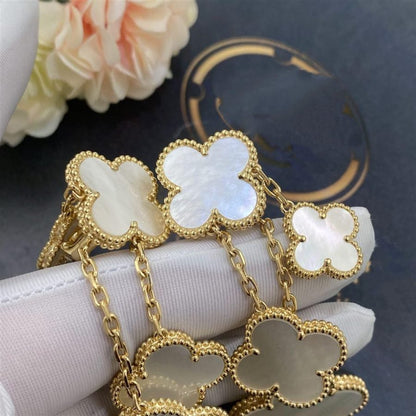 [Kincade Jewelrys]CLOVER EARRINGS WHITE MOP 4 MOTIFS GOLD