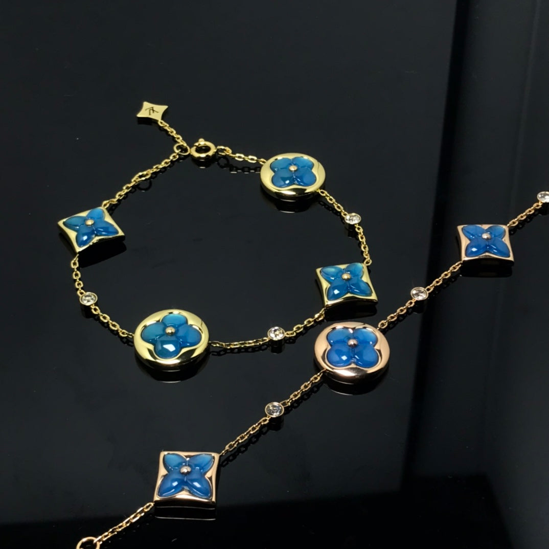 [Kincade Jewelrys]STAR AND SUN 4 MOTIF BLUE BRACELET