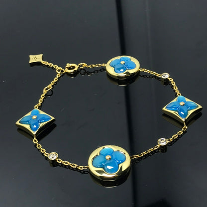 [Kincade Jewelrys]STAR AND SUN 4 MOTIF BLUE BRACELET
