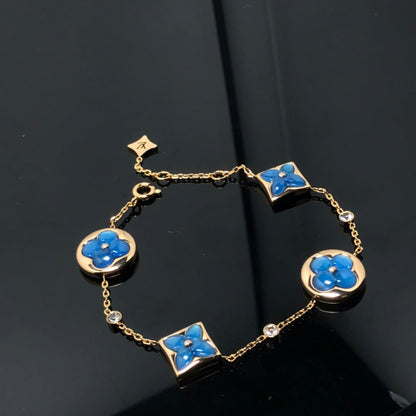 [Kincade Jewelrys]STAR AND SUN 4 MOTIF BLUE BRACELET